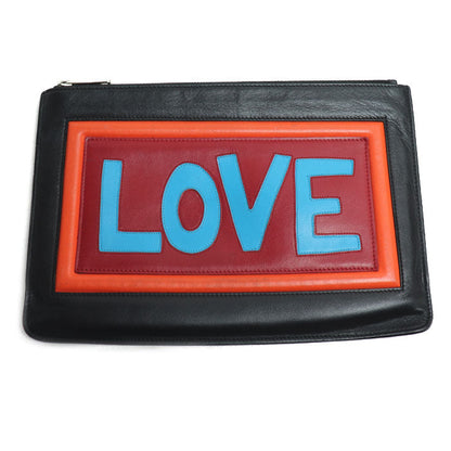 Fendi Vocabulary Love Leather Clutch Bag
