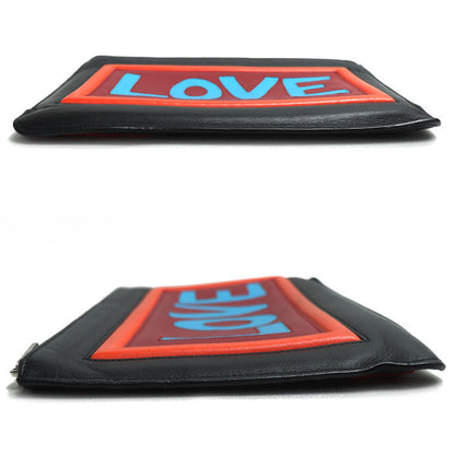 Fendi Vocabulary Love Leather Clutch Bag