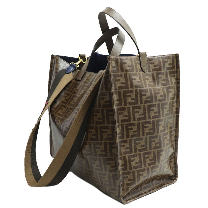 Fendi Fila Collaboration Zucca Coated Canvas 2Way Bag