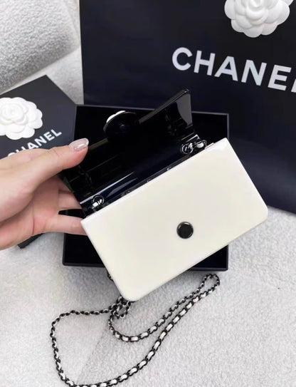 Chanel Black White Acrylic Chain Bag Collector S Items