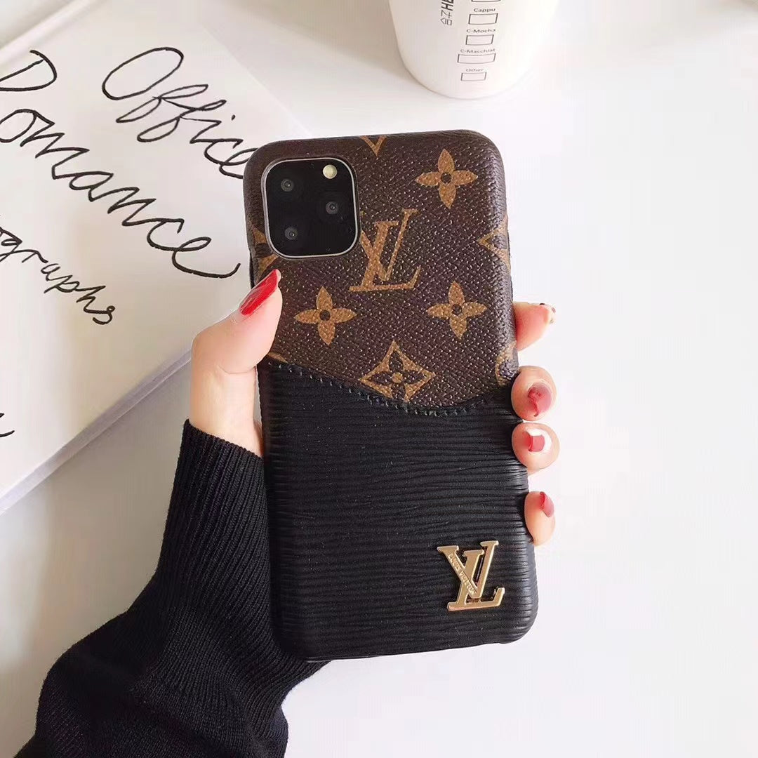 Luxury LV Phone Case Color Patch Card Holder iPhone 16