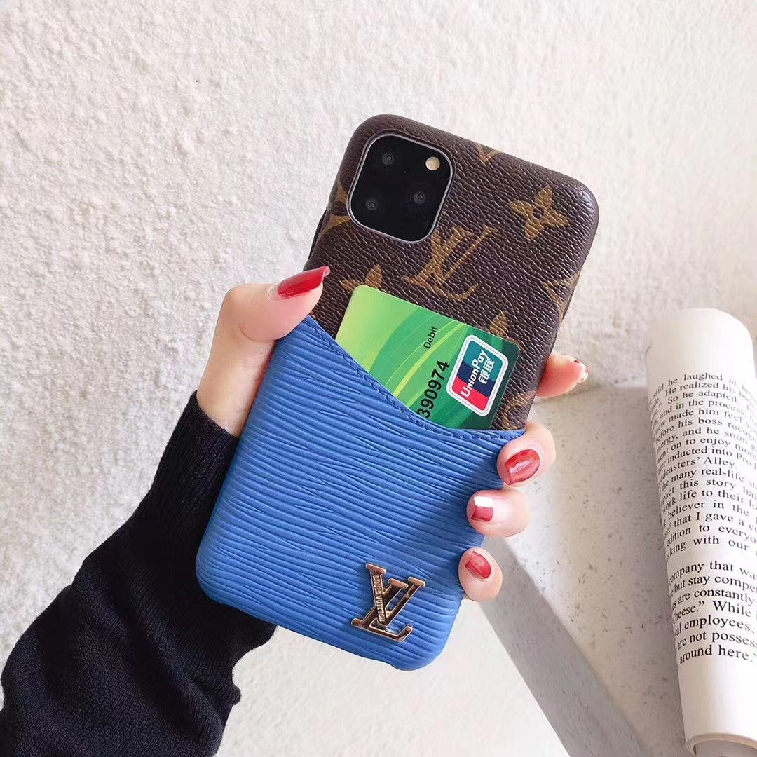 Luxury LV Phone Case Color Patch Card Holder iPhone 16
