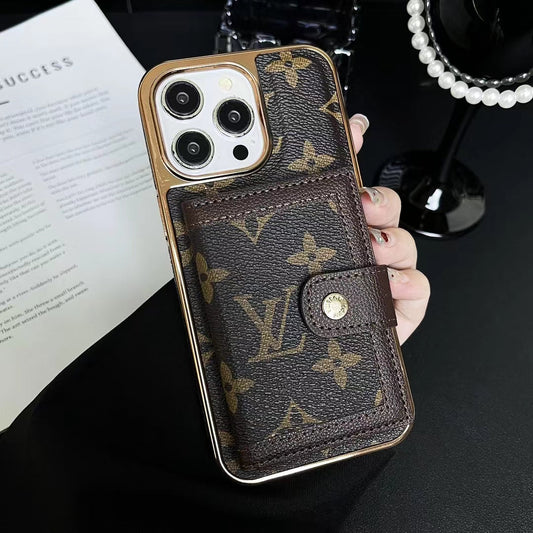 LV Phone Case Card Holder iPhone 12 13 14 15 16 Pro Max