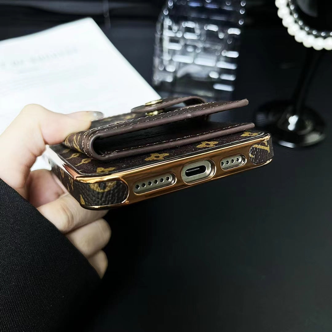 LV Phone Case Card Holder iPhone 12 13 14 15 16 Pro Max