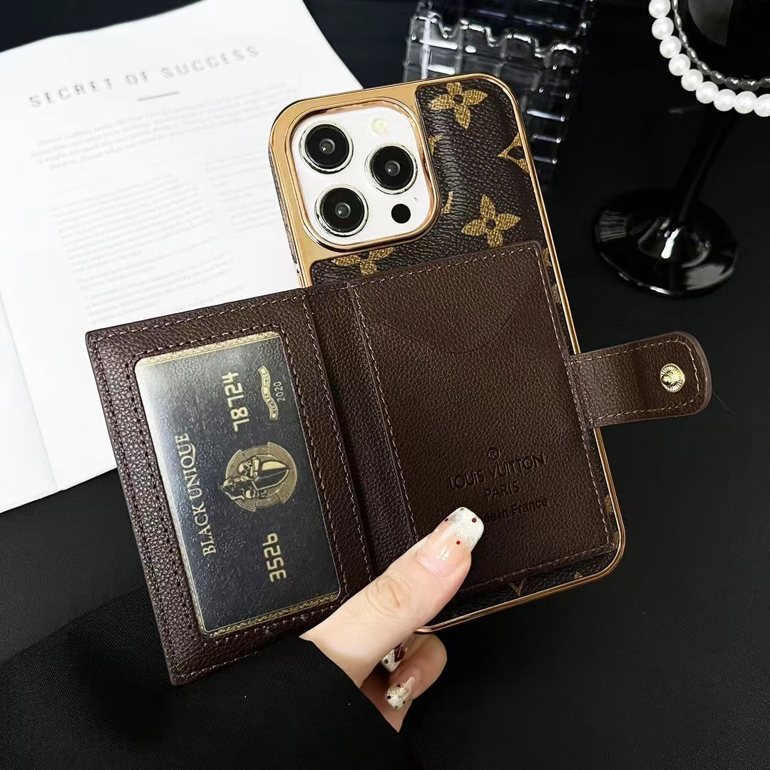LV Phone Case Card Holder iPhone 12 13 14 15 16 Pro Max