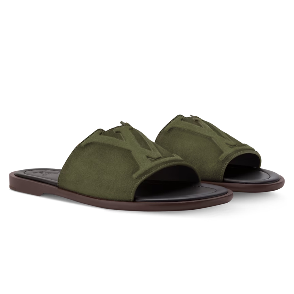 LV Portofino Mule Khaki Green
