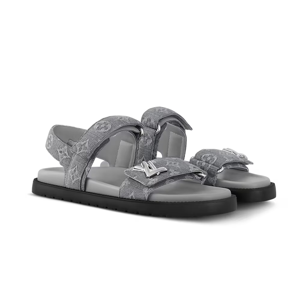 LV Sunset Flat Comfort Sandals ‘Gray’