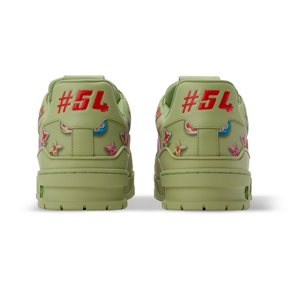 LV Trainer Sneaker Coordinates With The Season’s Monogram Donuts Green