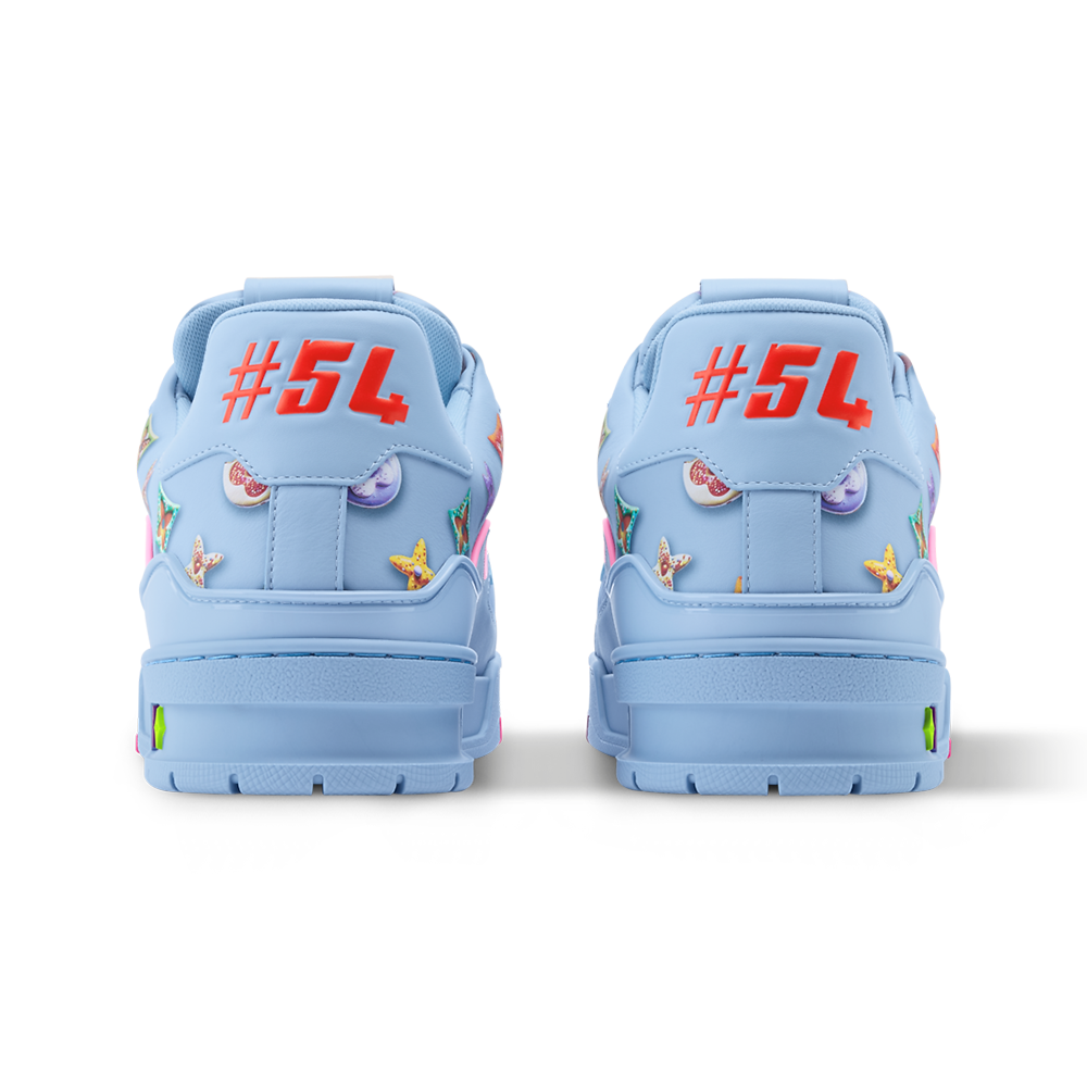 LV Trainer Sneaker Coordinates With The Season’s Monogram Donuts Blue