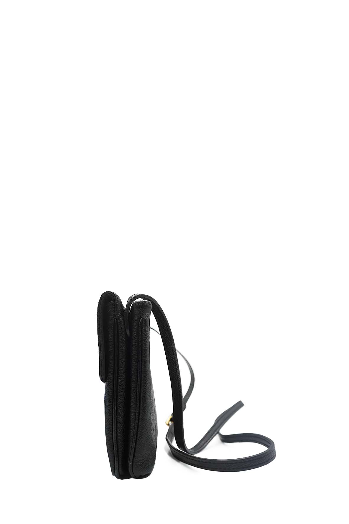 Twice Handbag Monogram Empreinte Leather Crossbody Handbag Black