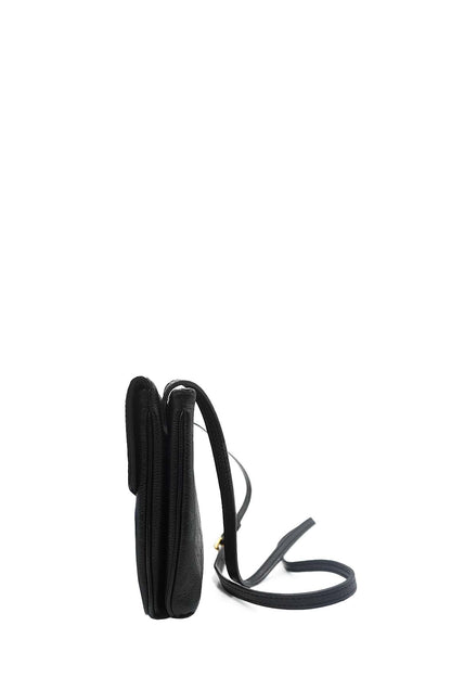 Twice Handbag Monogram Empreinte Leather Crossbody Handbag Black