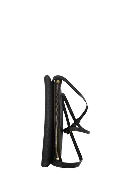 Twice Handbag Monogram Empreinte Leather Crossbody Handbag Black