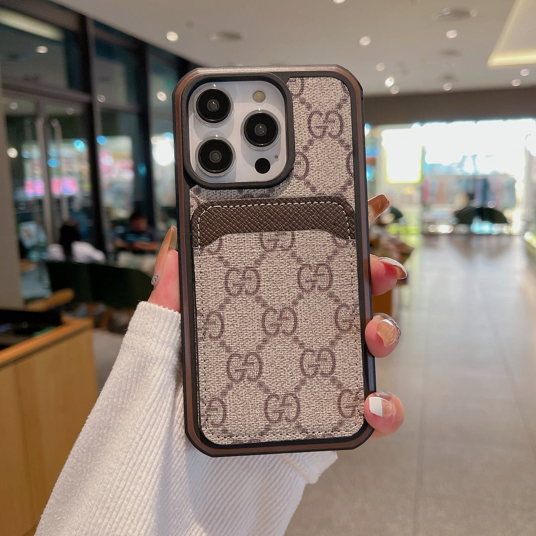 Luxury Phone Case Card Holder for iPhone 16 Pro Max Series