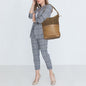 Chanel Brown Quilted Aged Leather and Tweed Large Casual Hobo