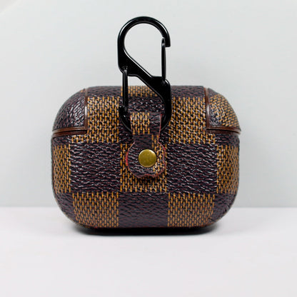 Designer AirPods 23Pro Case Brown Checkered