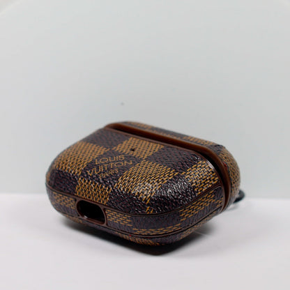 Designer AirPods 23Pro Case Brown Checkered