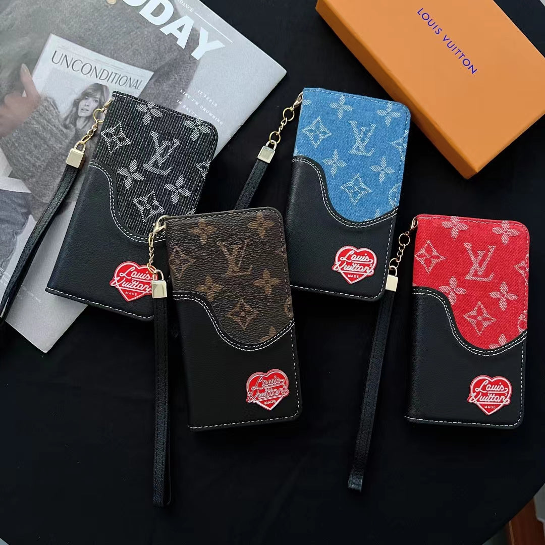 LV Wallet Case iPhone 16 Pro Max Plus 11 12 13 14 15