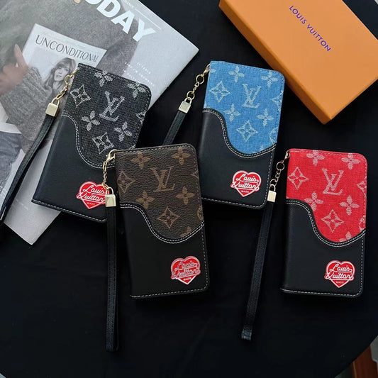LV Wallet Case iPhone 16 Pro Max Plus 11 12 13 14 15