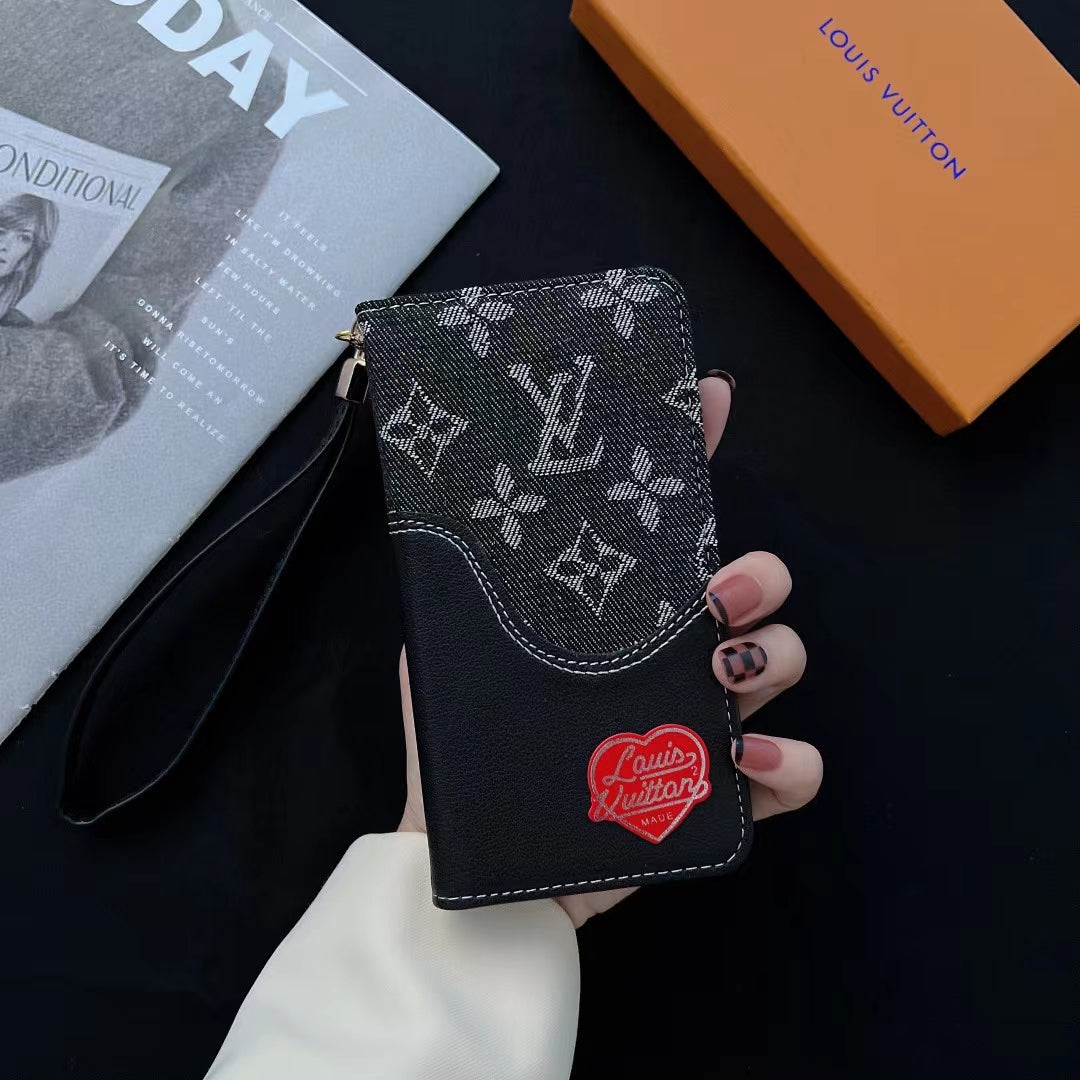 LV Wallet Case iPhone 16 Pro Max Plus 11 12 13 14 15
