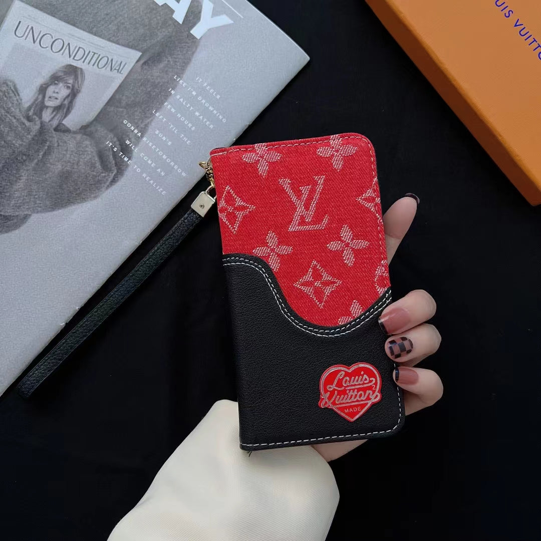 LV Wallet Case iPhone 16 Pro Max Plus 11 12 13 14 15