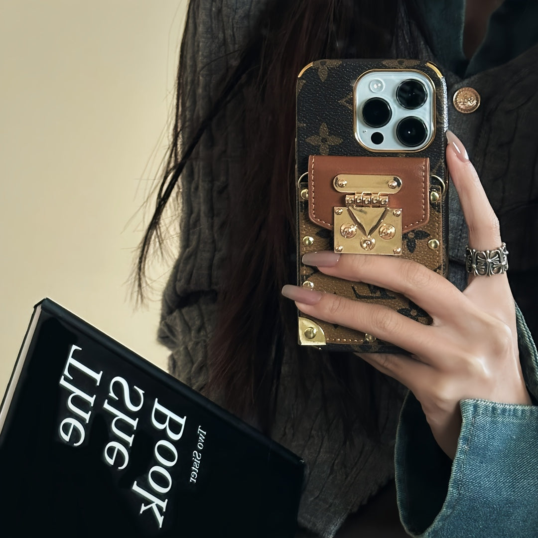 LV Monogram Crossbody Phone Case for iPhone
