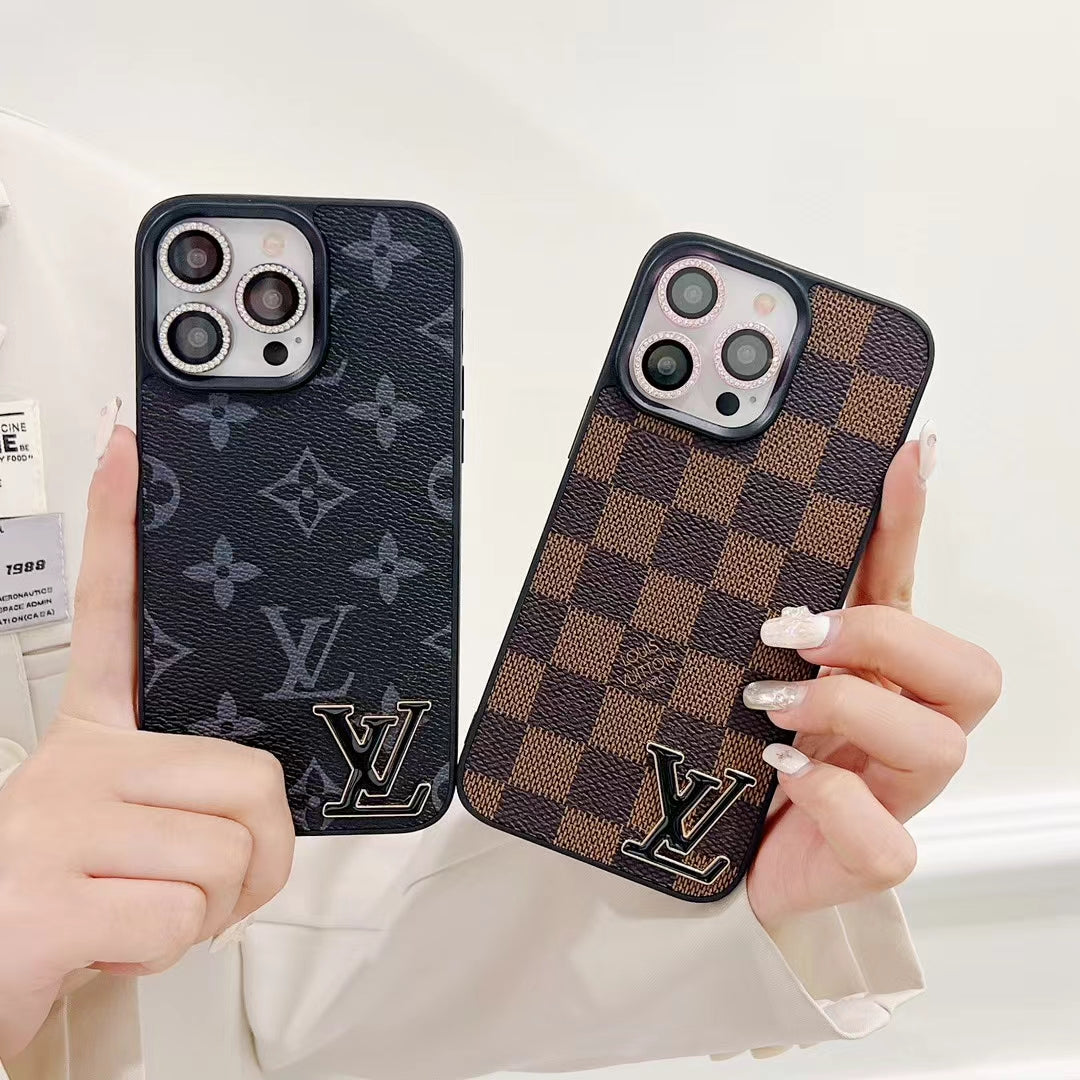 LV Monogram Luxury iPhone Case 12 13 14 15 16 Pro Max