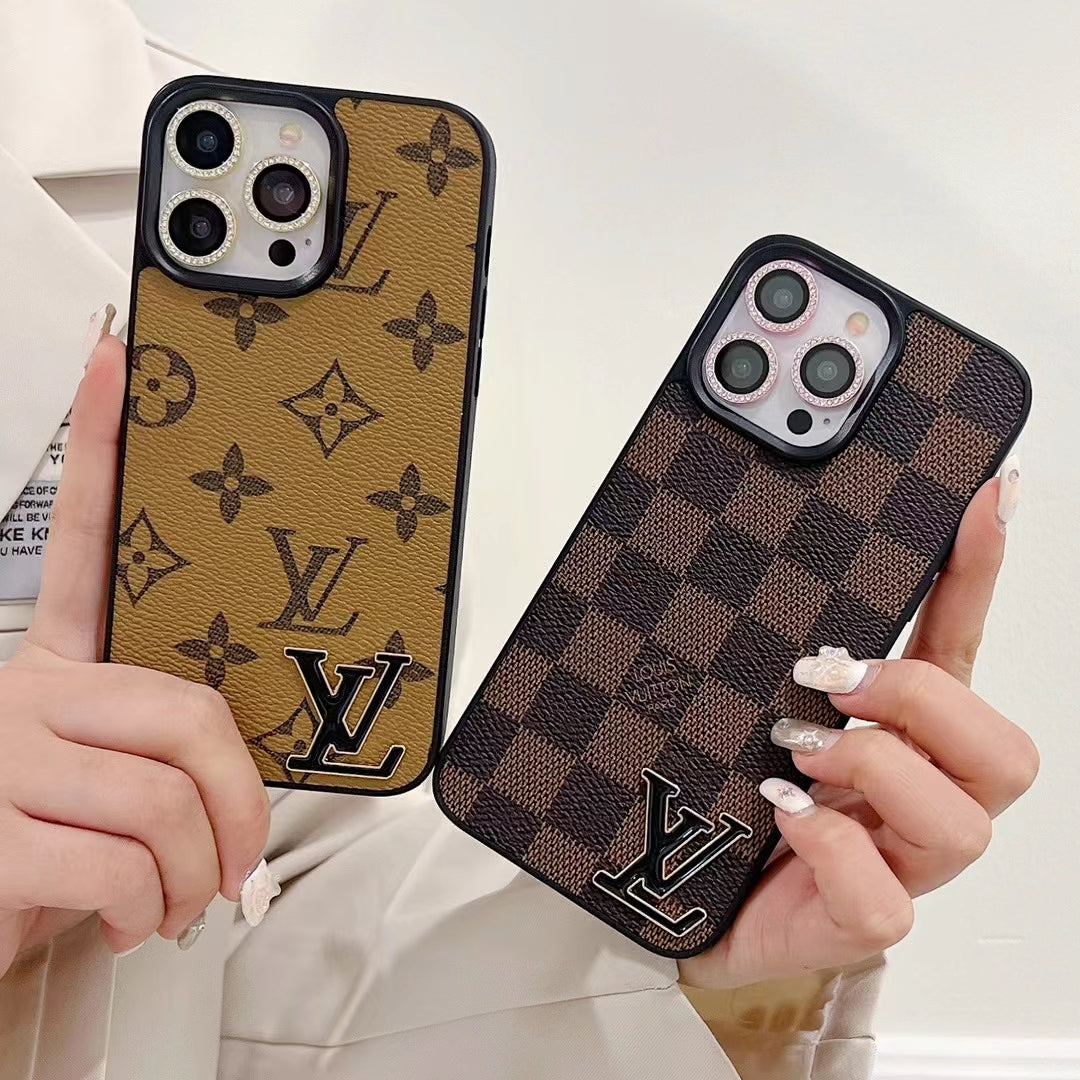 LV Monogram Luxury iPhone Case 12 13 14 15 16 Pro Max