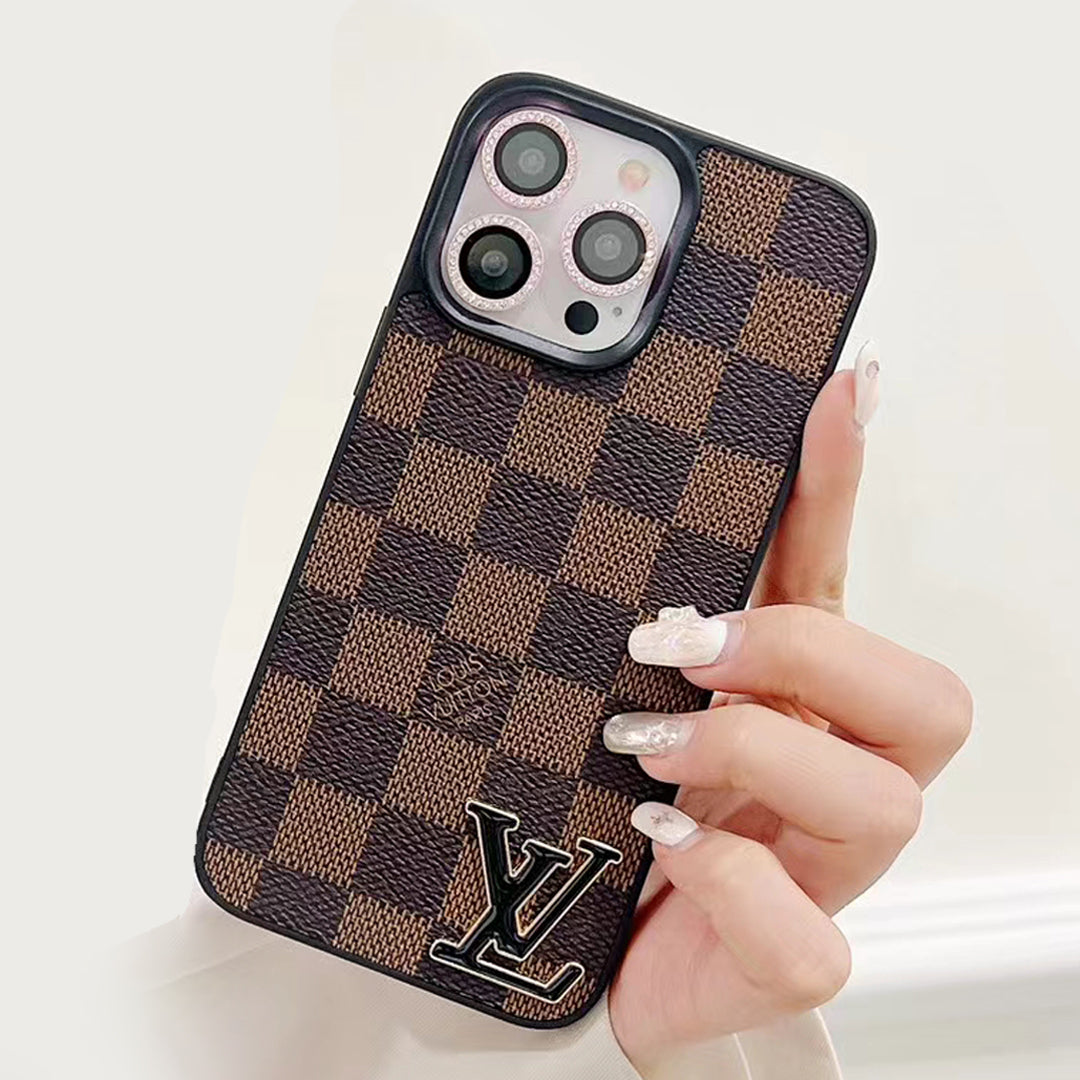 LV Monogram Luxury iPhone Case 12 13 14 15 16 Pro Max