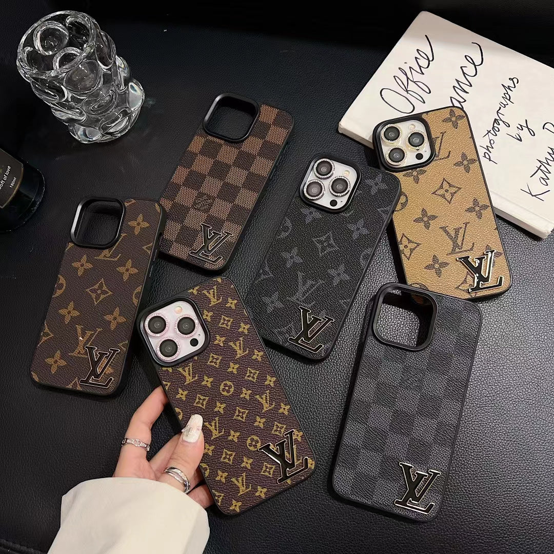 LV Monogram Luxury iPhone Case 12 13 14 15 16 Pro Max