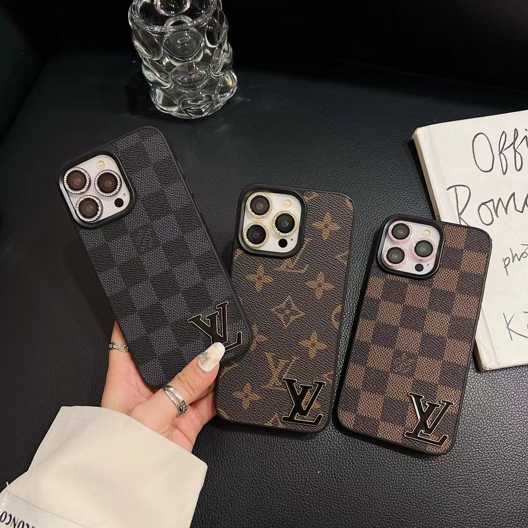 LV Monogram Luxury iPhone Case 12 13 14 15 16 Pro Max