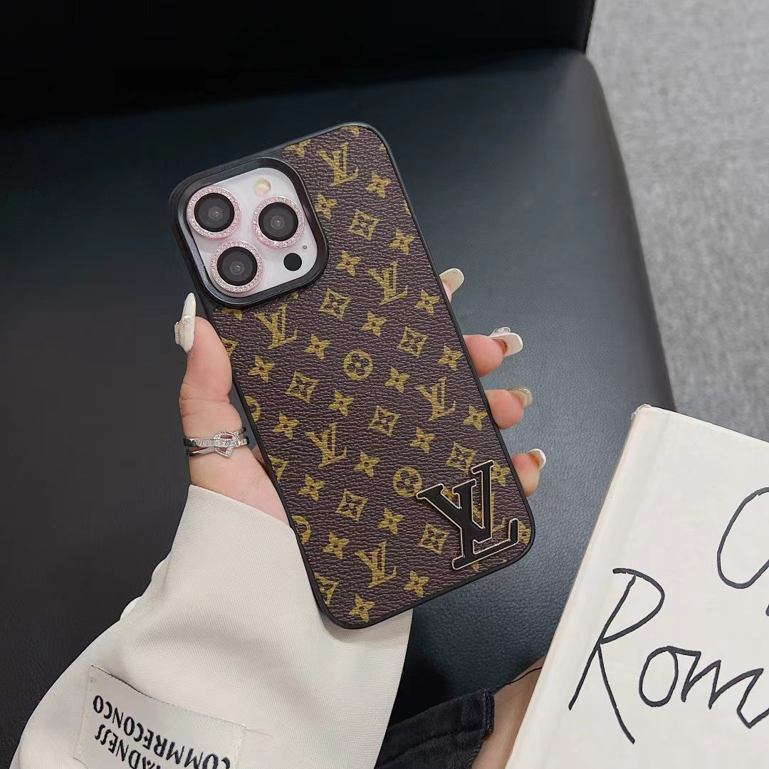 LV Monogram Luxury iPhone Case 12 13 14 15 16 Pro Max