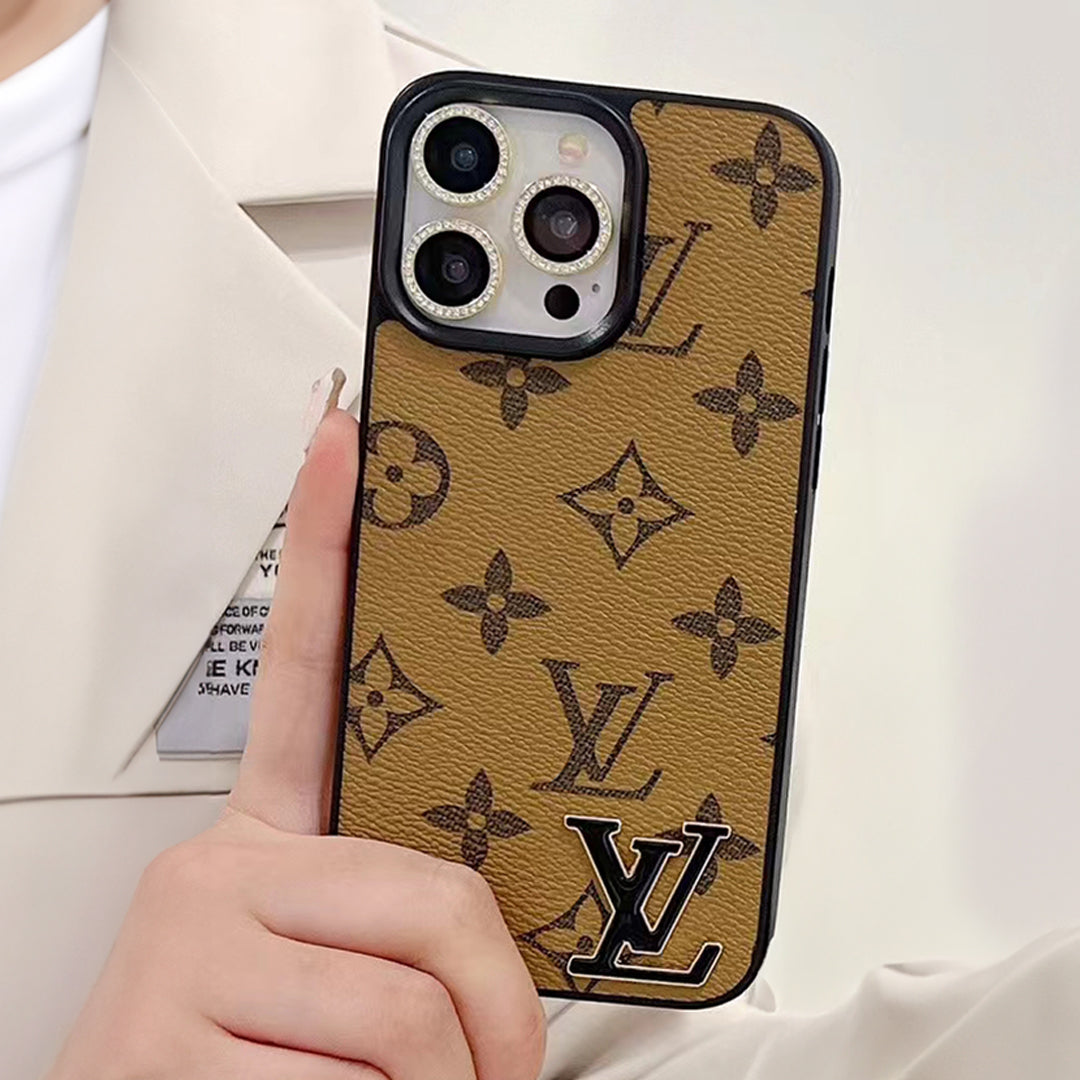 LV Monogram Luxury iPhone Case 12 13 14 15 16 Pro Max