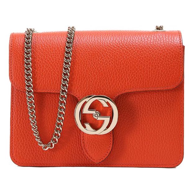 MLB Gucci Leather Organ Crossbody Bag Single Shoulder Bag Orange 510304-CAO0G-7527