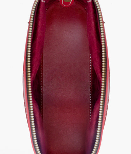 Maroon dome cross-body bag