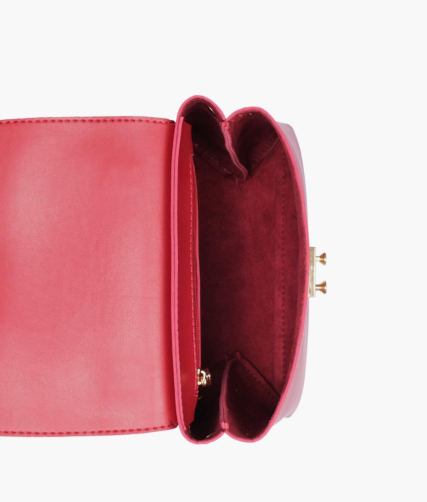 Maroon mini top-handle bag