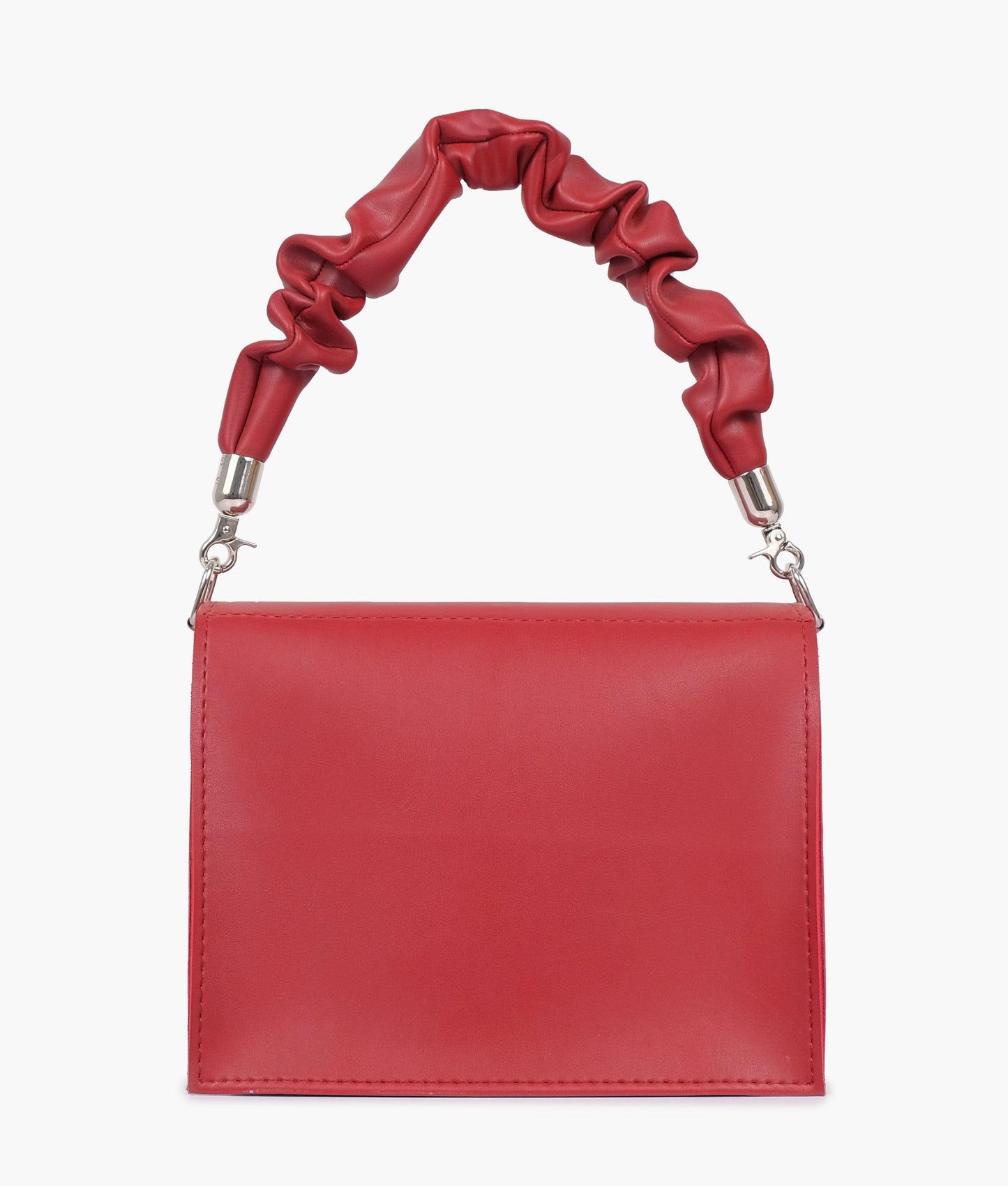 Maroon top-handle mini cross-body bag