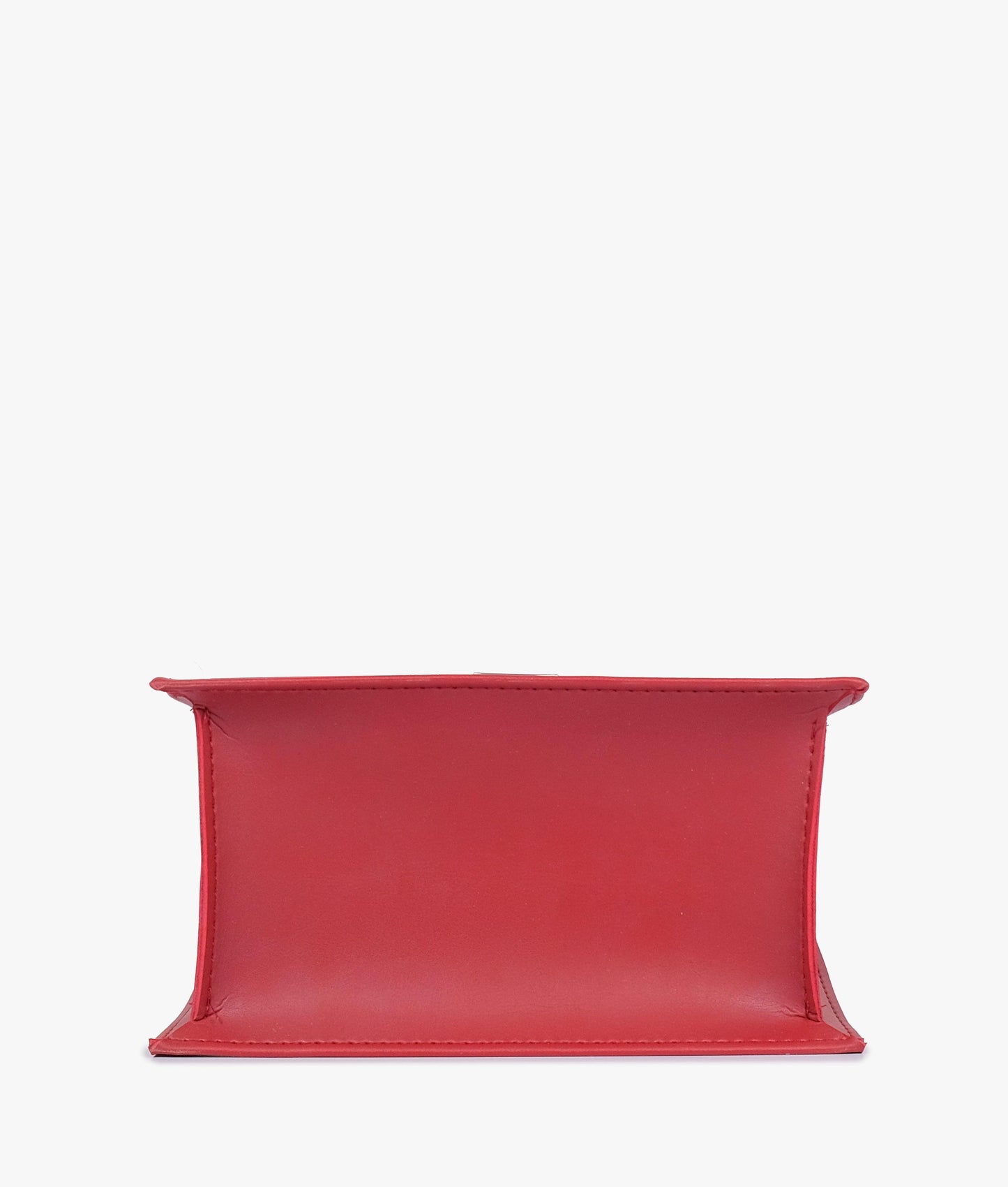 Maroon top-handle mini cross-body bag