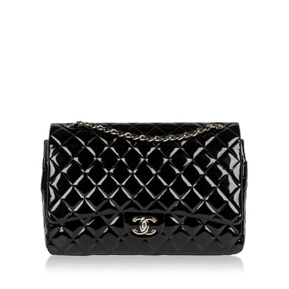 Chanel Classic Flap Patent Leather Black Shoulder Bag Style 15