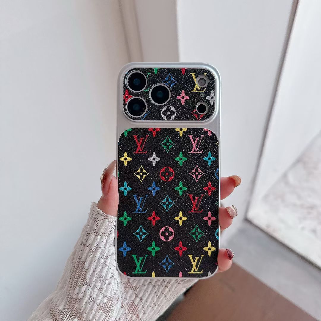 Multicolor Monogram Lv-Style Phone Case For Iphone 13-17 / Pro / Pro Max / Plus / Air / 18 Pro / 18 Pro Max