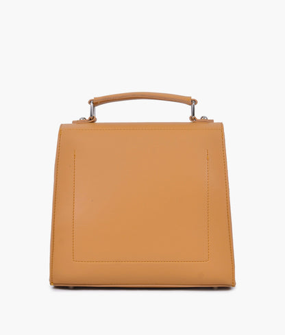 Mustard push-lock messenger bag