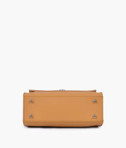 Mustard push-lock messenger bag