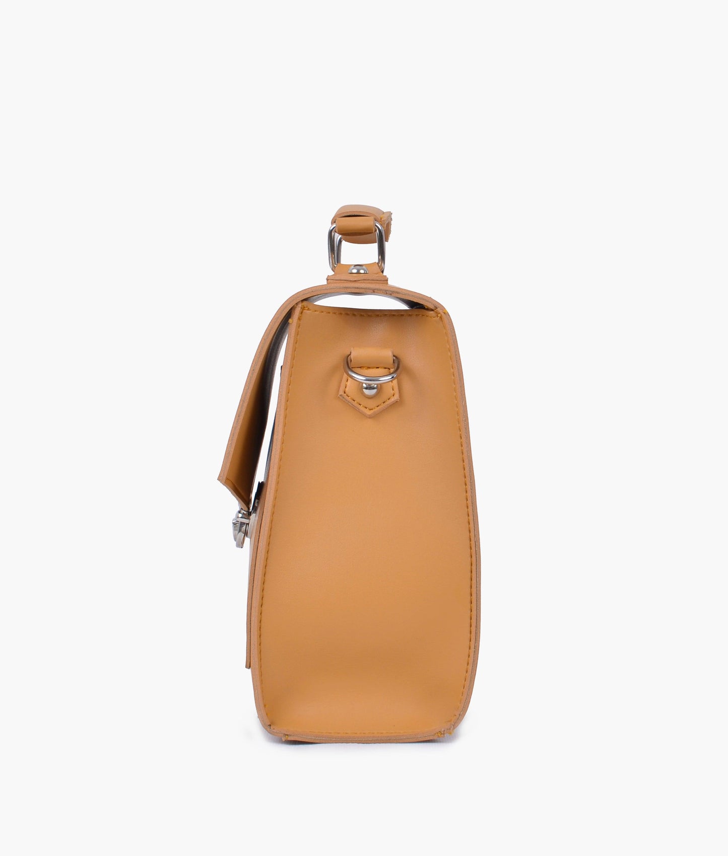 Mustard push-lock messenger bag