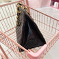 Chanel Black Quilted Patent Leather Large Tote Bag With Gold Hardware