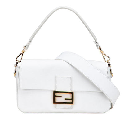 Fendi Baguette Linen Leather 2Way Bag