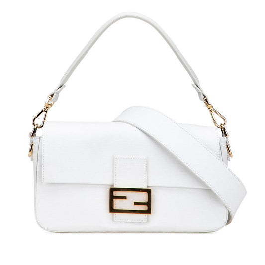 Fendi Baguette Linen Leather 2Way Bag