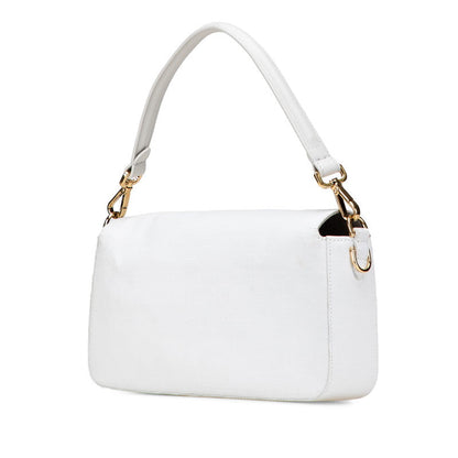 Fendi Mamma Baguette Leather Red Shoulder Bag Leather
