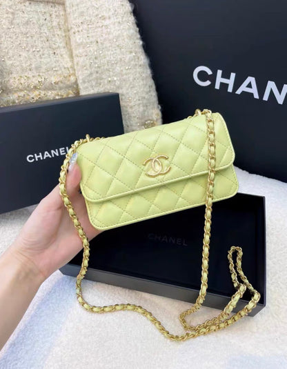 Chanel Green Shoulder Chain Bag Brand New With Box
