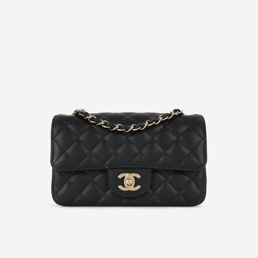 Chanel Classic Flap Lambskin Black Shoulder Bag Style 125