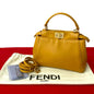 Fendi Peekaboo Leather Red Handbag Style 36