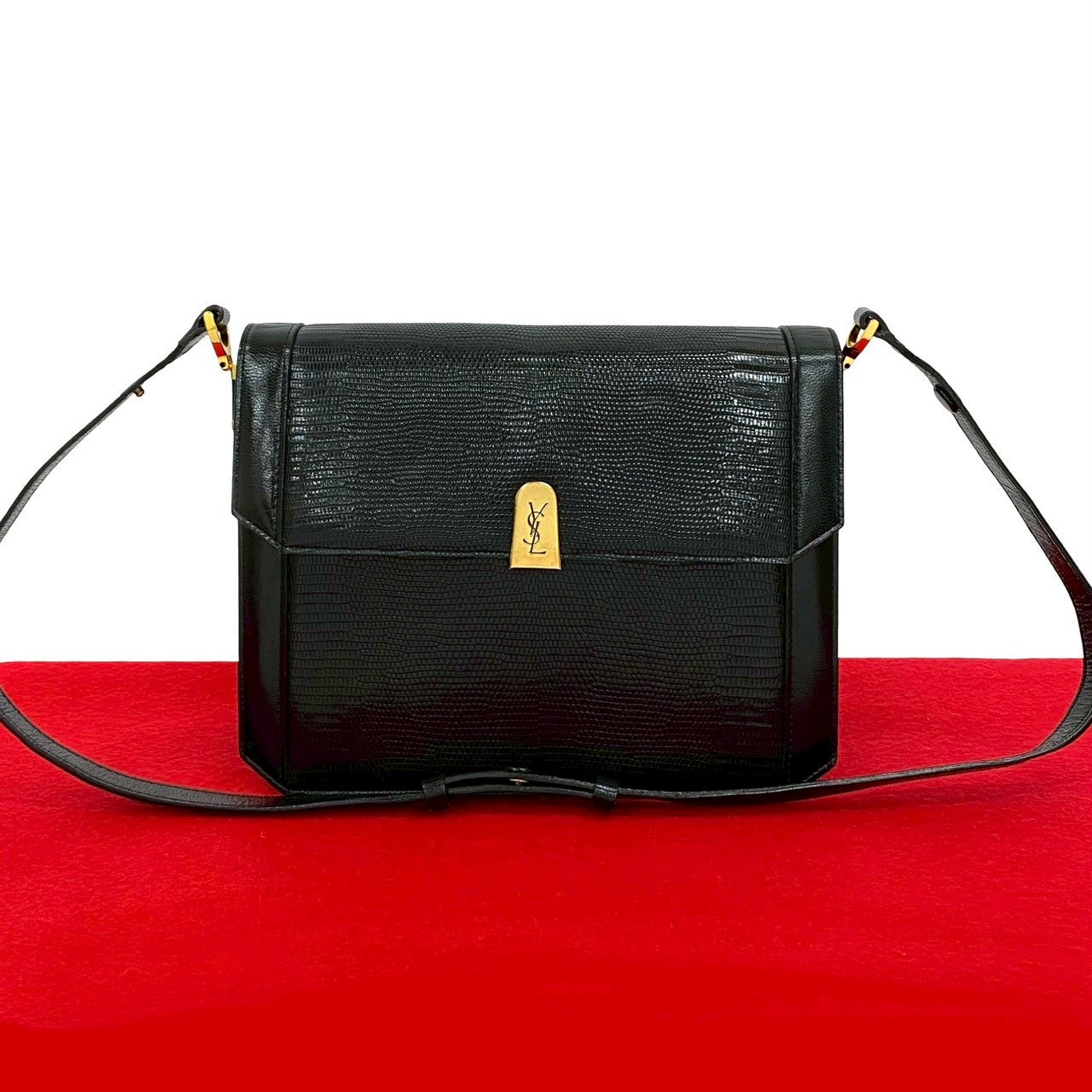 Saint Laurent Leather Red Shoulder Bag Style 19
